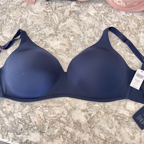 Soma VANISHING 360 Perfect Coverage Wireless Bra 36DD navy - Picture 2 of 7